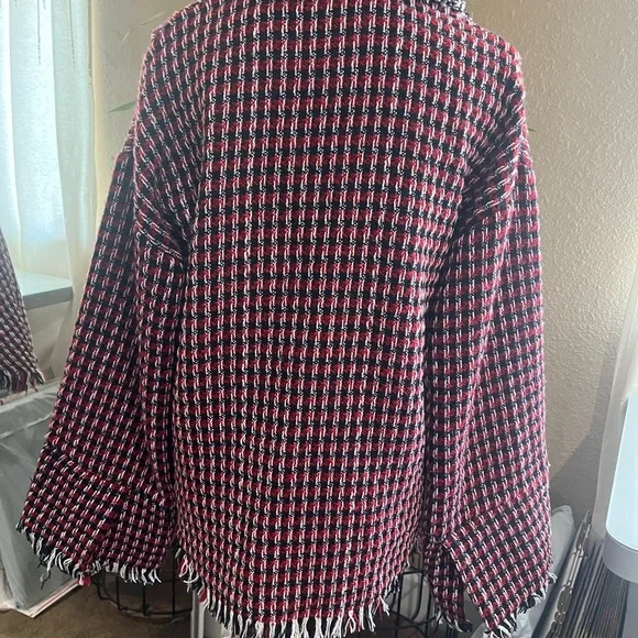 TWEED OVERSIZED TOP - Picture 2 of 10